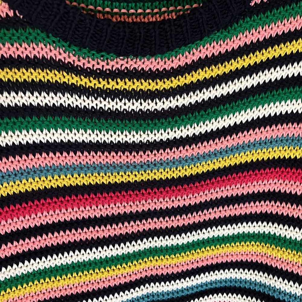 Fate - woman M, cotton blend striped oversized slouchy sweater, bright warm fun - Picture 8 of 11